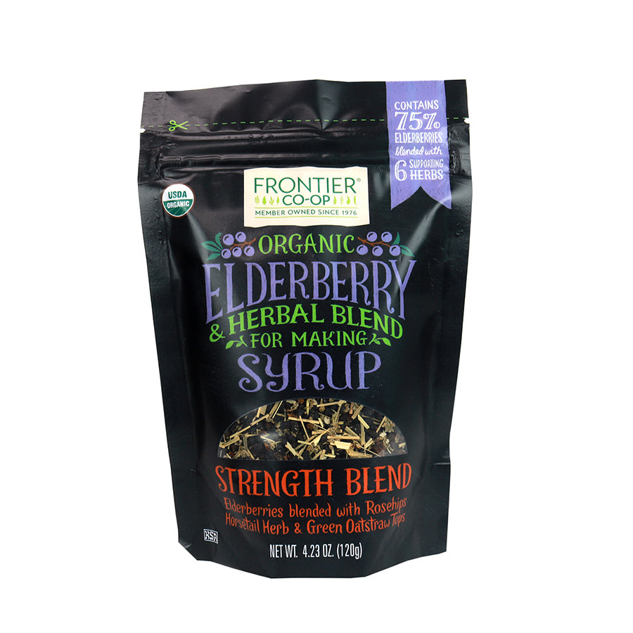 ELDERBERRY & HERB BLEND FOR SYRUP — STRENGTH BLEND, ORGANIC 4.23 OZ.